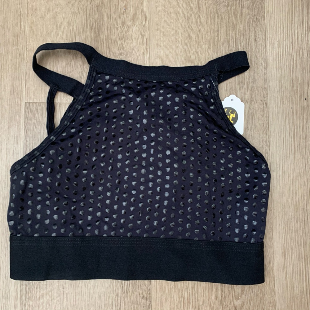 Black Mesh Halter Bralette